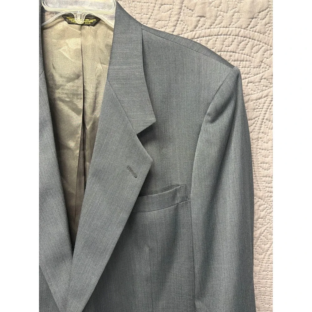 VTG‎ Nino Cerruti Rue Royale Grey Two Button Sport Coat Mens 46R Made in USA